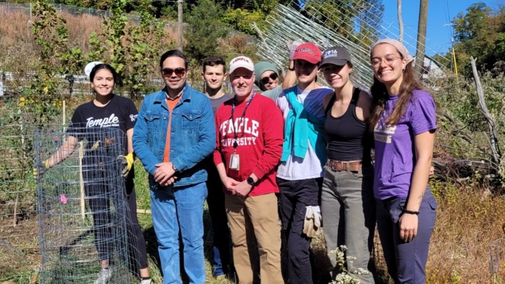 Temple engineering students repair damaged watershed during Wellness Day