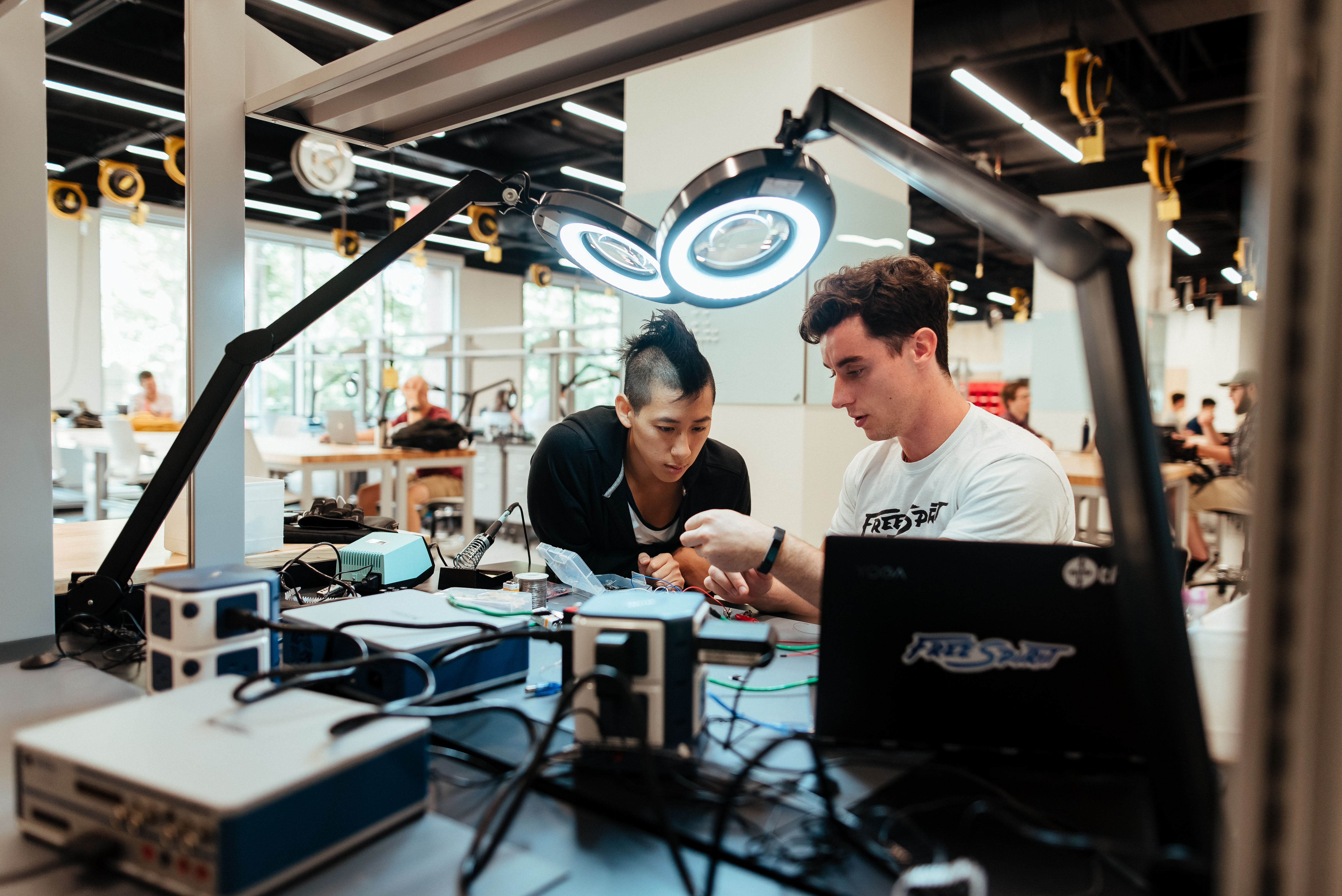 students working in the IDEAS Hub